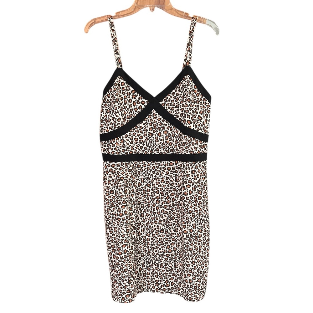 NWT BEBE Leopard Print 90s Style Slip Dress | Size 8